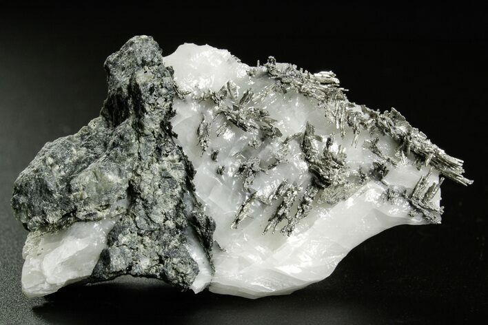 Native Silver in Calcite - Morocco #362740